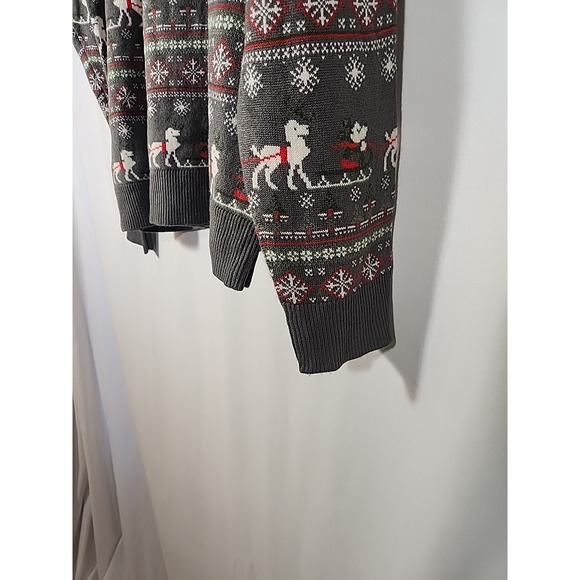 Disney Parks Ugly Christmas Sweater Mickey Mouse Reindeer Sleigh Fair Isle Men L - Picture 5 of 12